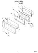 DOOR Diagram and Parts List for KHMS147KSS0  KitchenAid Microwave
