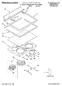 COOKTOP, LITERATURE Diagram and Parts List for KERC500HBT0  KitchenAid Range