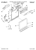 FRAME AND CONSOLE, LITERATURE Diagram and Parts List for CUD4000JQ0  Crosley Dishwasher