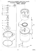 AGITATOR, BASKET AND TUB Diagram and Parts List for LTG7245AN0  Whirlpool Washer Dryer Combo