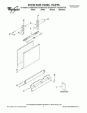 DOOR AND PANEL PARTS Diagram and Parts List for DU1300XTVS3  Whirlpool Dishwasher