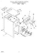 PANEL AND CONTROL Diagram and Parts List for KCCC151JWH0  KitchenAid Trash Compactor