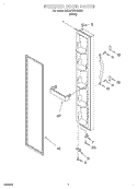 FREEZER DOOR Diagram and Parts List for 6ED20TKXGW02  Whirlpool Refrigerator