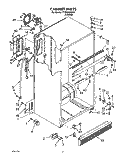 CABINET Diagram and Parts List for ET25DKXXN01  Whirlpool Refrigerator