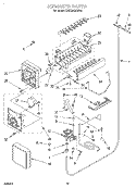 ICEMAKER, LITERATURE Diagram and Parts List for KSSS36QDW03  KitchenAid Refrigerator