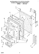 REFRIGERATOR DOOR Diagram and Parts List for ET25PKXBW00  Whirlpool Refrigerator