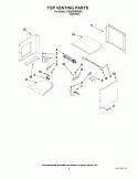 TOP VENTING PARTS Diagram and Parts List for KEHU309SSS02  KitchenAid Microwave Oven Combo