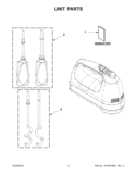 UNIT PARTS Diagram and Parts List for KHM7211QMY0  KitchenAid Mixer