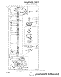 GEARCASE Diagram and Parts List for CA2762XSW2  Whirlpool Washer