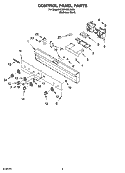 CONTROL PANEL PARTS Diagram and Parts List for KDRP462LSS04  KitchenAid Range