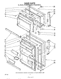 DOOR Diagram and Parts List for ET18JKXLWL0  Whirlpool Refrigerator
