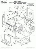 OVEN PARTS Diagram and Parts List for GBD277PRB03  Whirlpool Wall Oven