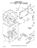 LINER PARTS Diagram and Parts List for WRT779REYM00  Whirlpool Refrigerator