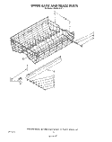 UPPER RACK AND TRACK Diagram and Parts List for 4KUDC220T1  KitchenAid Dishwasher