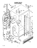 CABINET Diagram and Parts List for 3ED25DQXVN01  Whirlpool Refrigerator