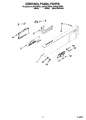 CONTROL PANEL PARTS Diagram and Parts List for KUDI02CRWH3  KitchenAid Dishwasher