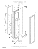 FREEZER DOOR PARTS Diagram and Parts List for KSSC48QVS04  KitchenAid Refrigerator