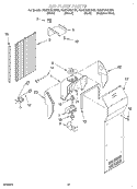 AIR FLOW Diagram and Parts List for 7GD27DIXHT00  Whirlpool Refrigerator