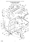 CONTROLS AND REAR PANEL Diagram and Parts List for LSN2000JT1  Whirlpool Washer