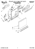 FRAME AND CONSOLE Diagram and Parts List for DU980QPDQ2  Whirlpool Dishwasher