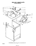 TOP AND CABINET, LITERATURE AND OPTIONAL Diagram and Parts List for LB5500XKW0  Whirlpool Washer