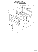 DOOR Diagram and Parts List for MH6130XEQ2  Whirlpool Microwave