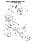 MOTOR AND ICE CONTAINER PARTS Diagram and Parts List for TS22AFXKT07  Estate Refrigerator