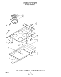 COOKTOP Diagram and Parts List for RS600BXV0  Whirlpool Range