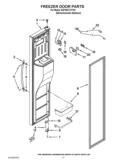 FREEZER DOOR PARTS Diagram and Parts List for KSF26C7XYY03  KitchenAid Refrigerator