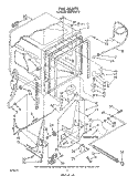 TUB , LITERATURE AND OPTIONAL Diagram and Parts List for DU8750XT2  Whirlpool Dishwasher