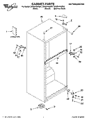 CABINET PARTS Diagram and Parts List for ER8GHKXMT01  Whirlpool Refrigerator