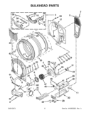BULKHEAD PARTS Diagram and Parts List for YWED70HEBW0  Whirlpool Dryer
