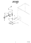 UNIT PARTS, OPTIONAL PARTS (NOT INCLUDED) Diagram and Parts List for EH150FXRQ01  Whirlpool Freezer
