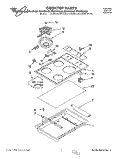 SECTION Diagram and Parts List for RC8400XAN0  Whirlpool Cooktop
