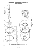 AGITATOR, BASKET AND TUB Diagram and Parts List for 3LA5580XSW2  Whirlpool Washer