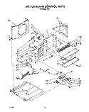 AIR FLOW AND CONTROL Diagram and Parts List for R121  Whirlpool Air Conditioner