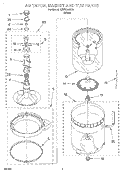 AGITATOR, BASKET AND TUB Diagram and Parts List for LSW9245EQ0  Whirlpool Washer