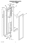 FREEZER DOOR PARTS Diagram and Parts List for KSSO42QMB03  KitchenAid Refrigerator