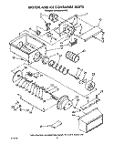 MOTOR AND ICE CONTAINER Diagram and Parts List for KSRB25QWAL02  KitchenAid Refrigerator