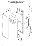 REFRIGERATOR DOOR Diagram and Parts List for 3ED27DQXDW00  Whirlpool Refrigerator