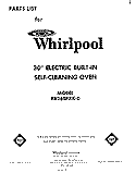 SECTION Diagram and Parts List for RB260PXK0  Whirlpool Wall Oven