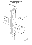 FREEZER DOOR Diagram and Parts List for TS22AFXKQ00  Estate Refrigerator