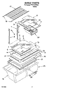 SHELF PARTS, OPTIONAL PARTS Diagram and Parts List for TT21AKXKQ06  Estate Refrigerator
