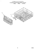 LOWER RACK Diagram and Parts List for KUDI24SEWH5  KitchenAid Dishwasher