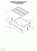 DRAWER & BROILER PARTS Diagram and Parts List for RF264LXSB3  Whirlpool Range