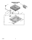 DISHRACK Diagram and Parts List for WU4300Y2  Roper Dishwasher