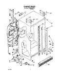 CABINET Diagram and Parts List for 4ED22DWXTN01  Whirlpool Refrigerator