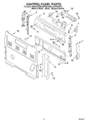 CONTROL PANEL Diagram and Parts List for GR470LXKT0  Whirlpool Range