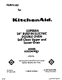 COVER Diagram and Parts List for KEBS246WBL1  KitchenAid Wall Oven