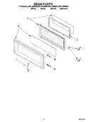 DOOR PARTS Diagram and Parts List for MH1150XMS0  Whirlpool Microwave